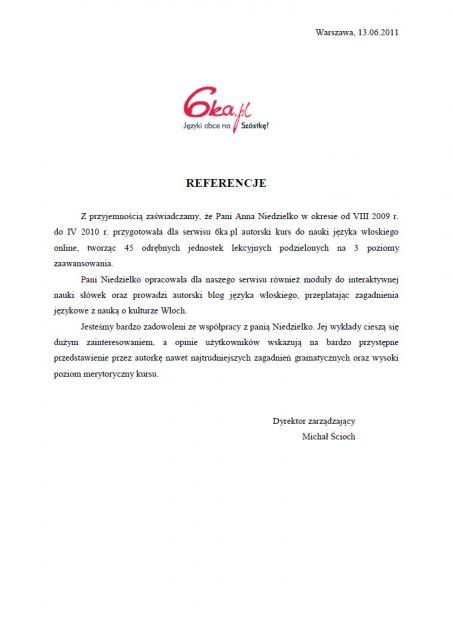 Referencje 6ka